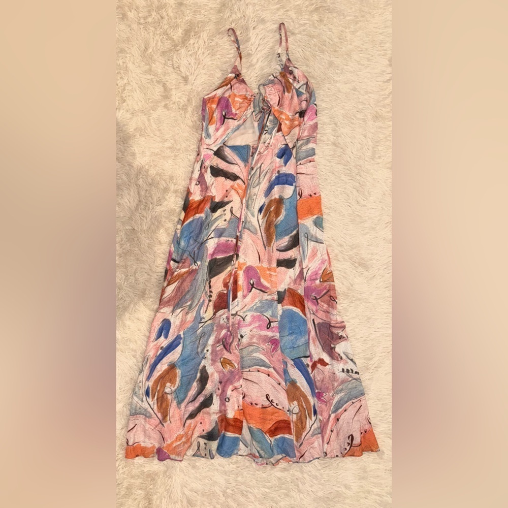 NWOT Ted Baker Lizybet V-Neck Strappy Maxi Dress sz TB 2 US 4-6 - Picture 7 of 8